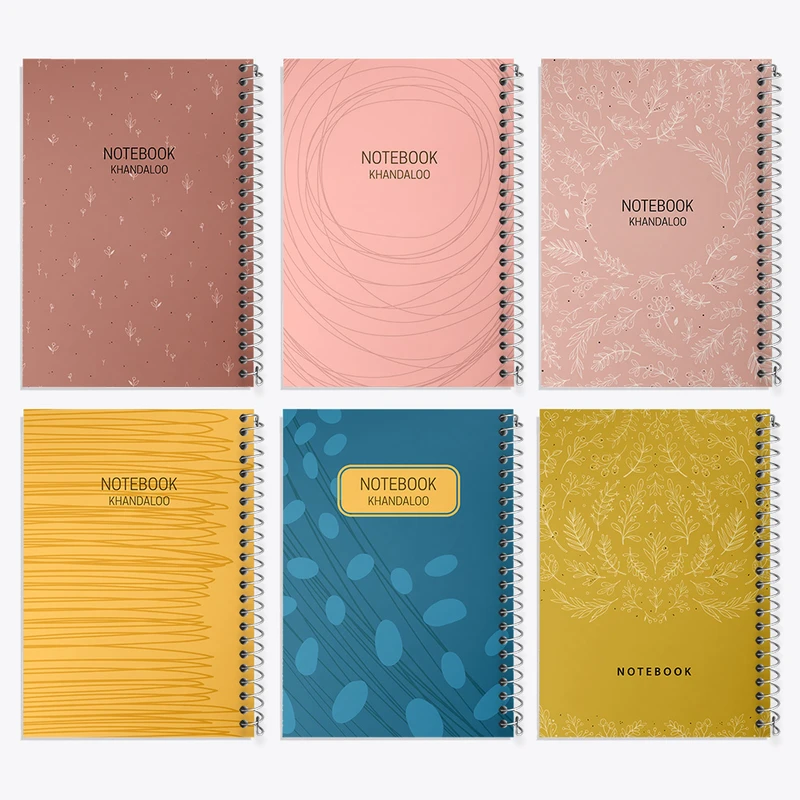 دفتر مشق 50 برگ خندالو طرح فانتزی کد 86 مجموعه 6 عددی