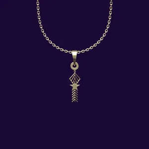 گردنبند طلا 18 عیار زنانه مدوپد مدل هندسی کد CC2-1-1283