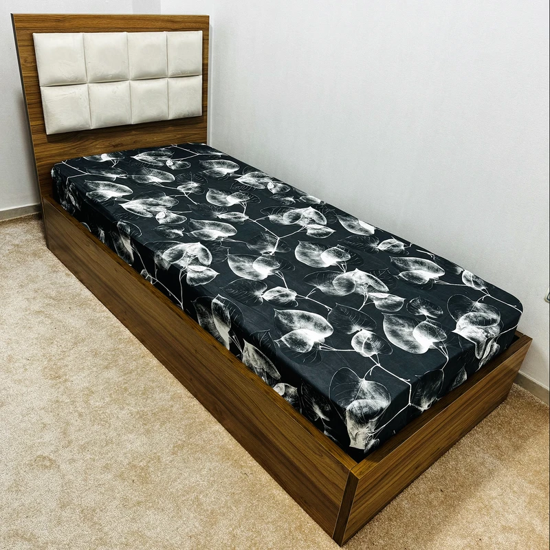 ملحفه ناتوسا مدل کشدار  برکه یک و نیم نفره سایز 120x200 سانتی متر