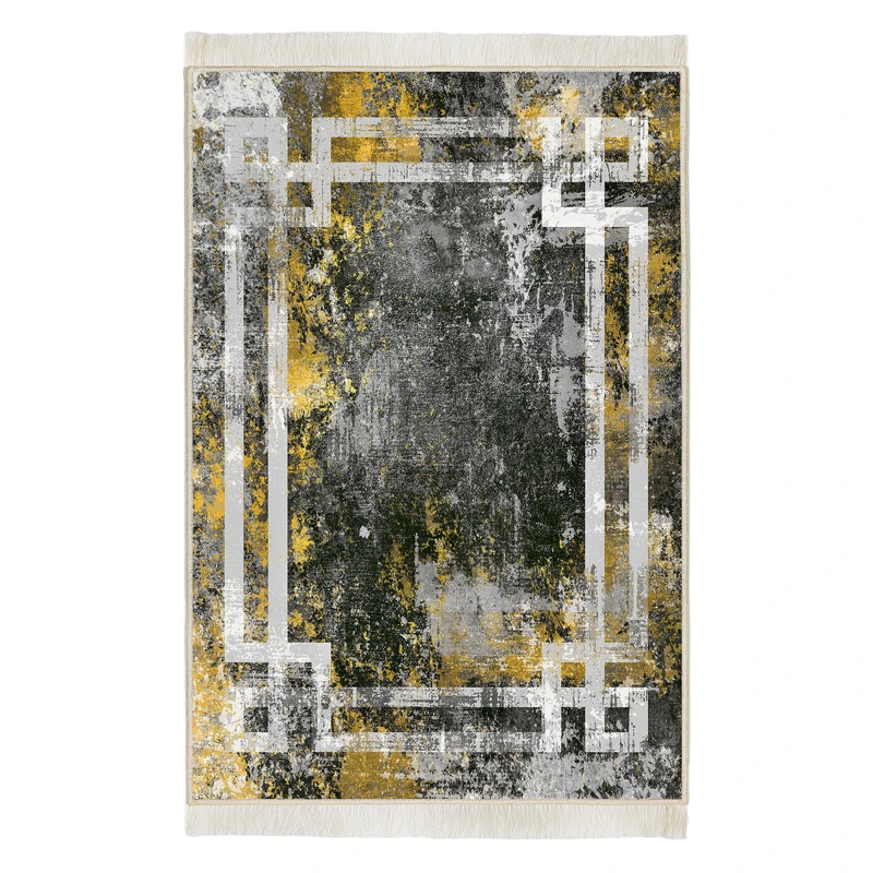 فرش ماشینی هانوکس مدل مدرن طرح آذرچهر کد HAM.304.01