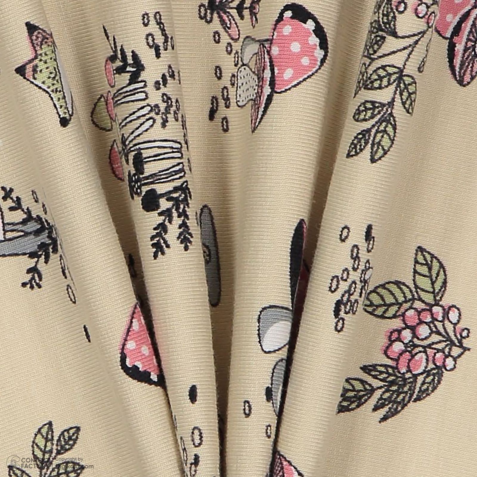 ست تی شرت و شلوار دخترانه ناربن مدل 8483 رنگ صورتی - - 3