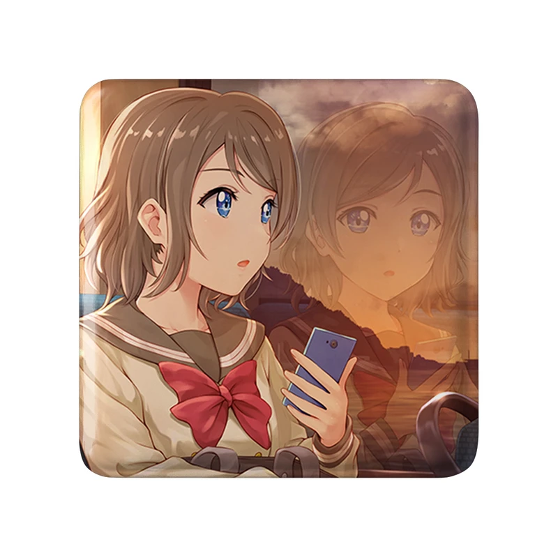 مگنت خندالو طرح واتانابه یو انیمه لاو لایو Love Live  مدل مربعی کد 18307