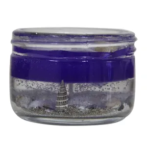 شمع دست ساز مدل جار ژله ای دریایی