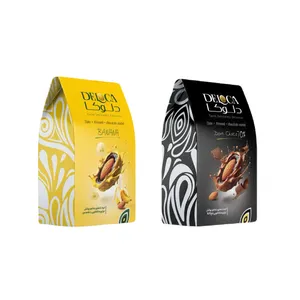 خرما شکلاتی تلخ و موزی با مغز بادام دلوکا - ۲۵۰ گرم بسته 2 عددی