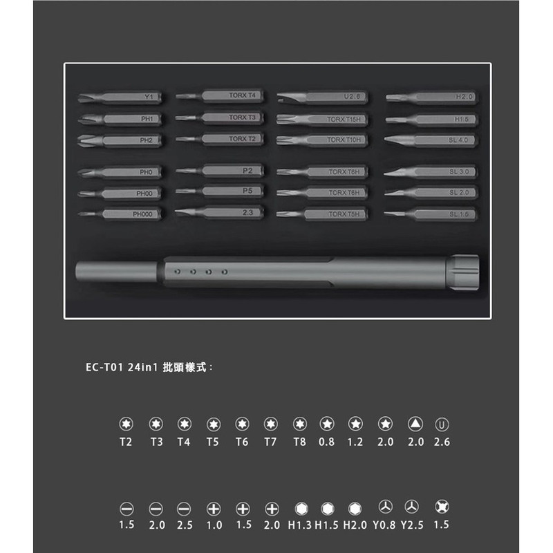 مجموعه 24 عددی پیچ گوشتی ارلدام مدل EC-T01 مجموعه 24 عددی پیچ گوشتی ارلدام مدل EC-T01