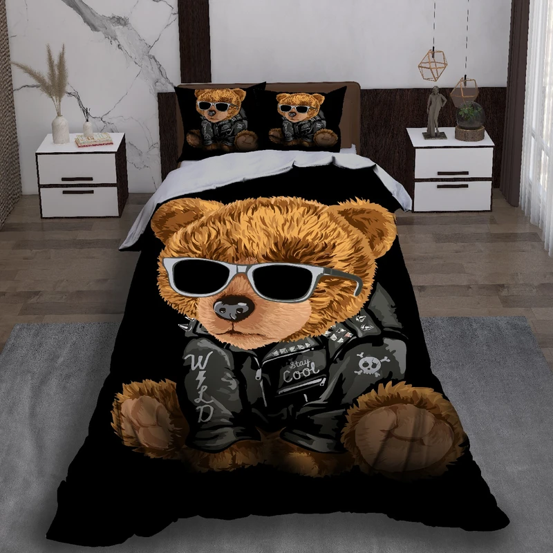 سرویس روتختی مدل تدی پشمی یک نفره 5 تکه