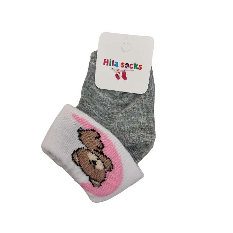 جوراب نوزادی مدل خرس کوچولو