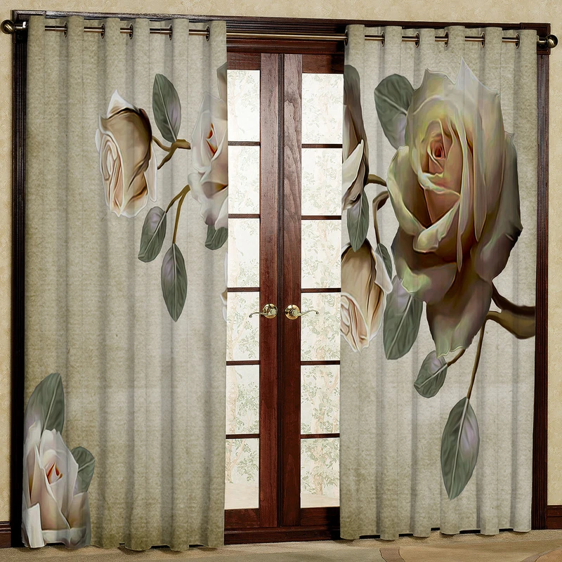  پرده مدل گل دار مخمل پانچی کد 271 سایز 140x280 سانتی متر
