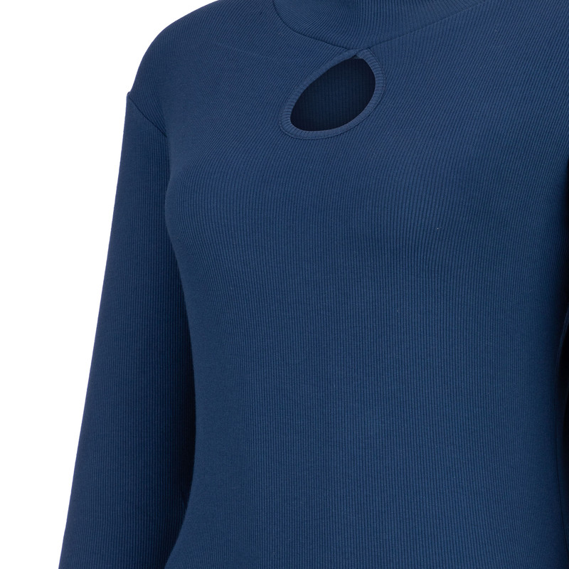 بلوز آستین بلند زنانه سرژه مدل 203424 رنگ آبی