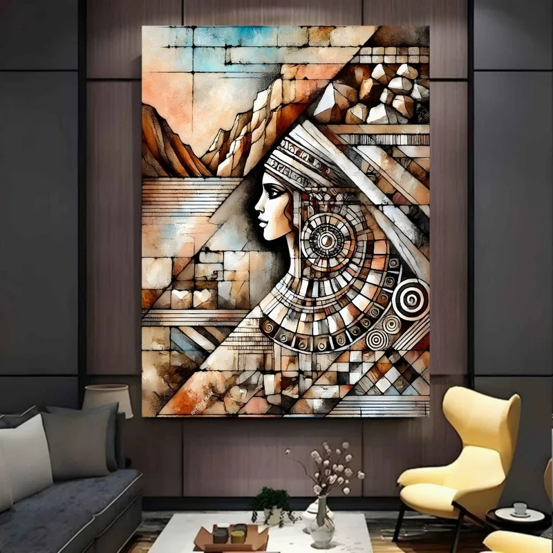 پوستر طرح  رخسار اساطیری مدل ابستره هندسی کد FP106958