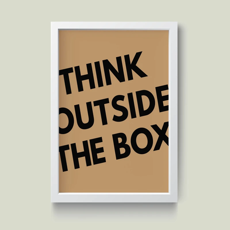 تابلو مدل انگیزشی Think outside the box کدm2626-w