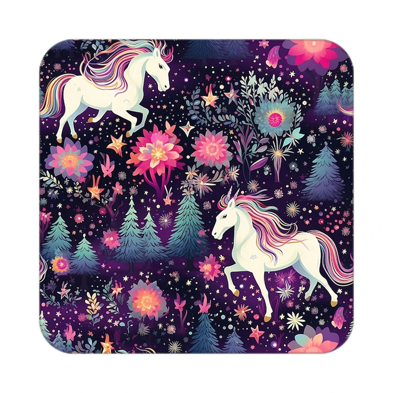 زیر لیوانی کاکتی طرح اسب تک شاخ و یونیکورن مدل mp31882