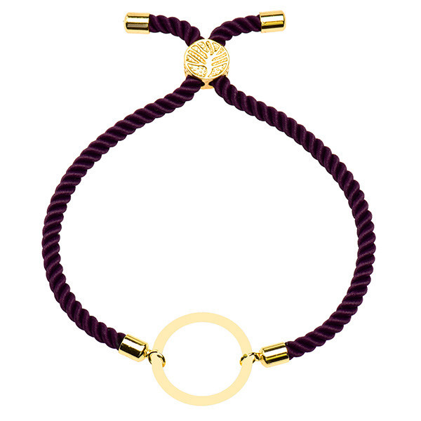 دستبند طلا 18 عیار زنانه الن نار مدل دايره کد ELN1574