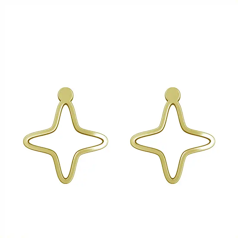 گوشواره طلا 18 عیار زنانه مدوپد مدل ستاره کد GA1-15474