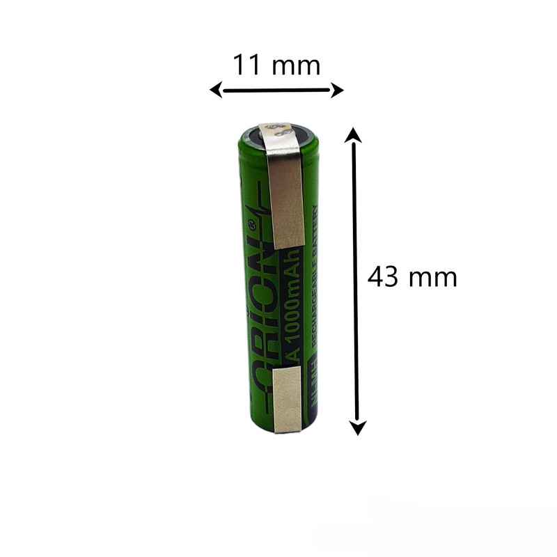 قیمت و خرید باتری نیم قلمی قابل شارژ اوریون مدل AAA 1000mAh بسته دو عددی