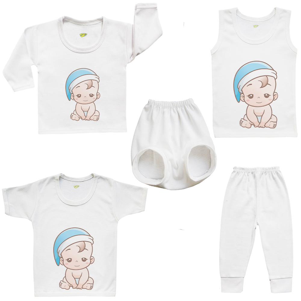 ست 5 تکه لباس نوزادی کارانس مدل SFBT-3282