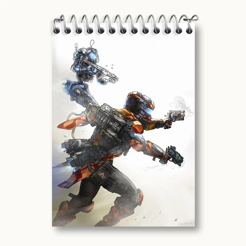 دفتر یادداشت 50 برگ خندالو مدل بازی تایتان فال (Titanfall) کد 32595