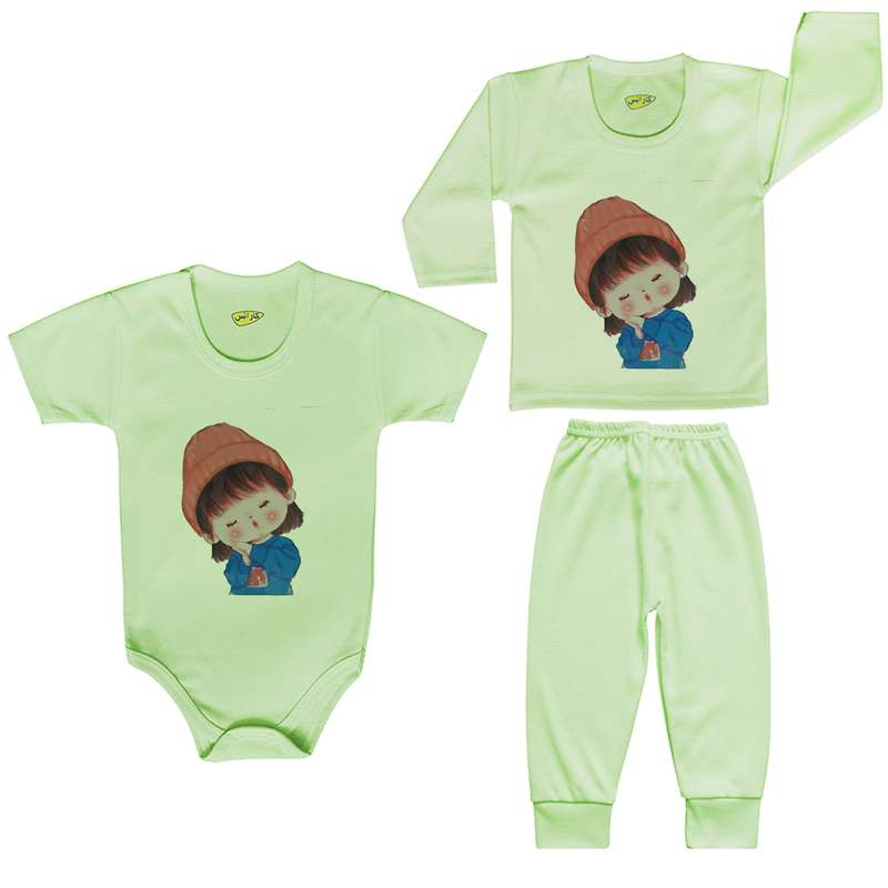 ست 3 تکه لباس نوزادی کارانس مدل PRSGST-4014