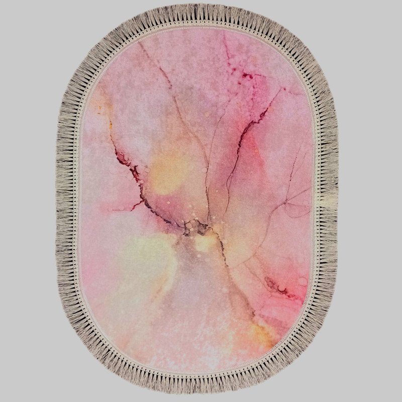 فرش پارچه ای مدل بیضی کد 102