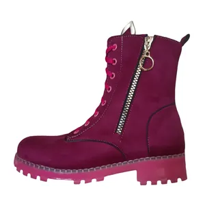 نیم بوت زنانه مدل خاص پوشان رنگ سرخابی