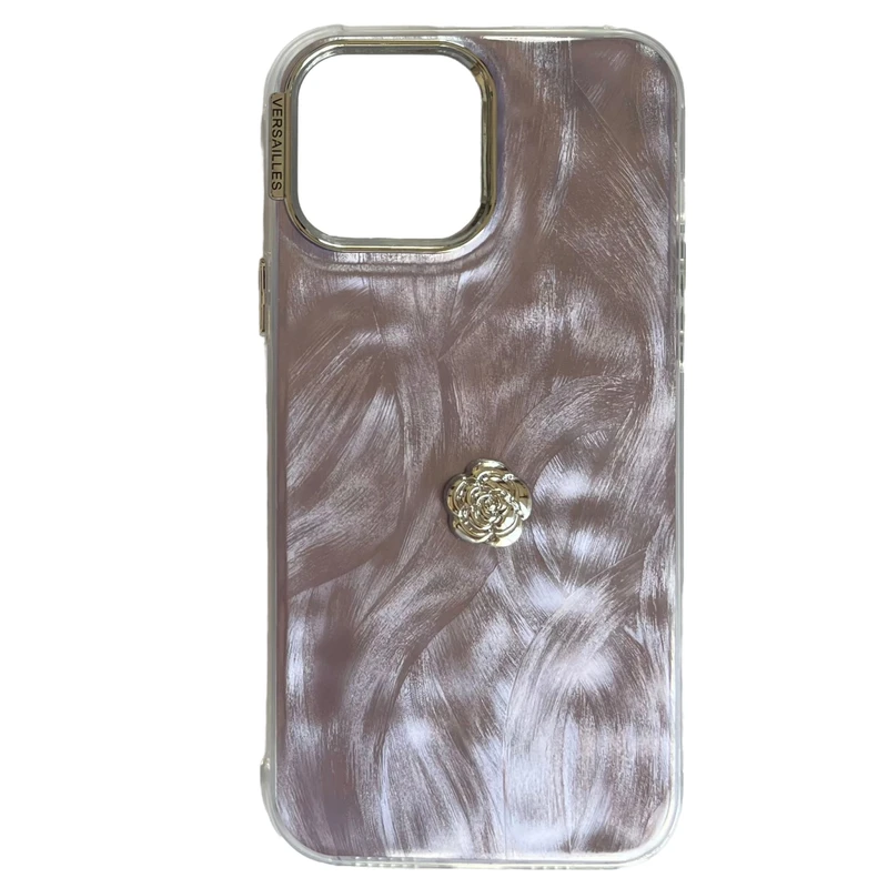 کاور مدل فانتزی طرح براش با گل برجسته مناسب برای گوشی موبایل اپل iPhone 13 Promax