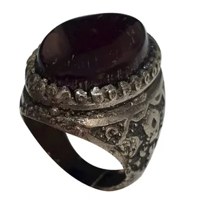 انگشتر نقره مردانه مدل شفت العبد یمن SAY218195