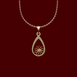گردنبند طلا 18 عیار زنانه مدوپد مدل اشک کد MM2-1-1126
