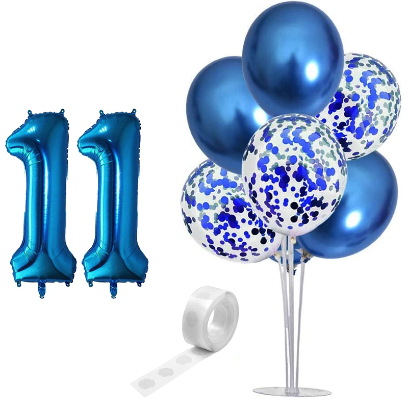 بادکنک آرایی مسترتم طرح کروم شیشه ای پولک دار کد 11 بسته 10 عددی