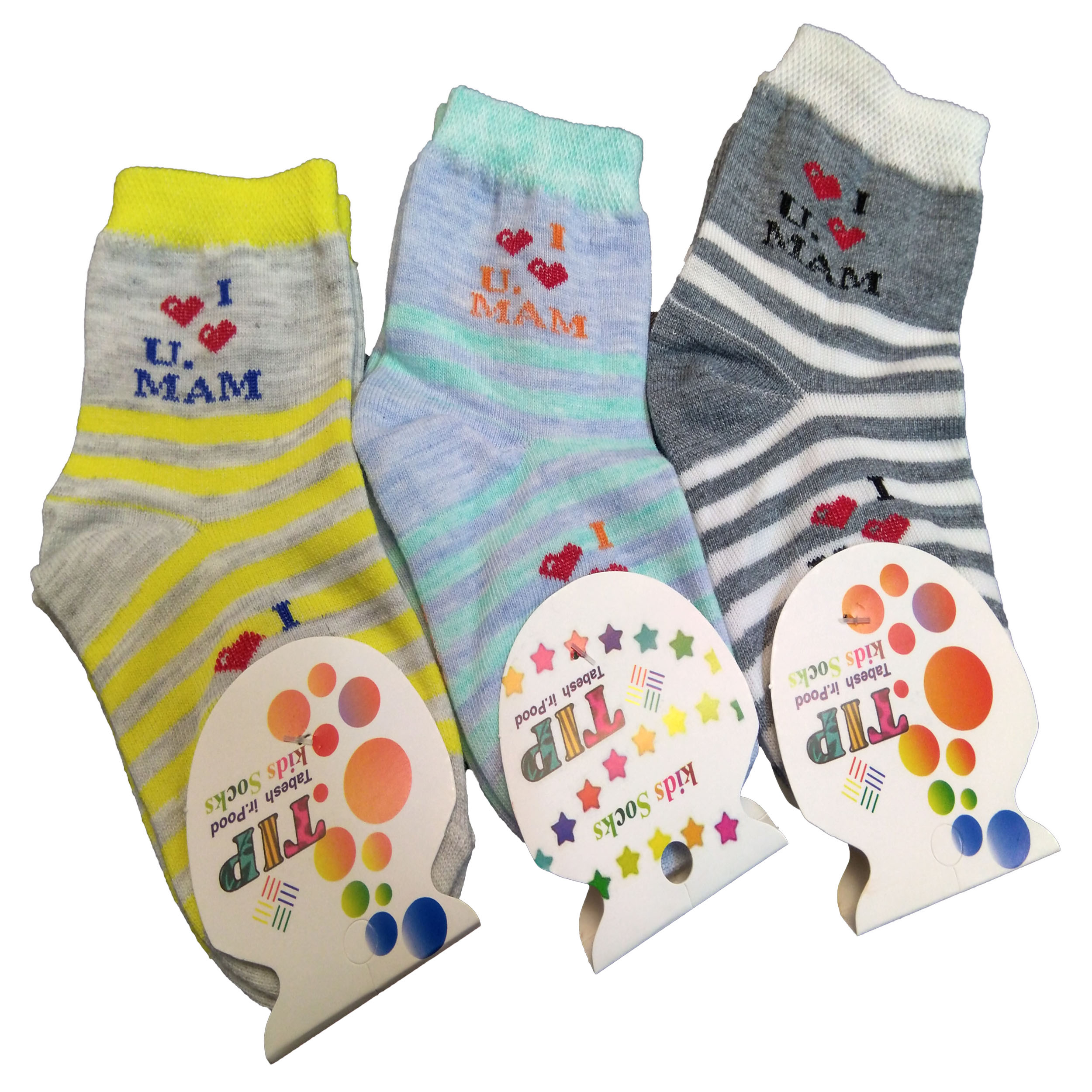 جوراب دخترانه تابش ایران پود کد 0055 مجموعه 3 عددی