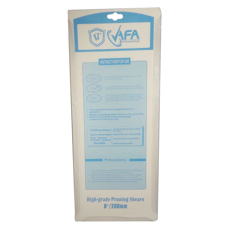 قیچی باغبانی وفا مدل V-1 سایز 8 اینچ قیچی باغبانی وفا مدل V-1 سایز 8 اینچ