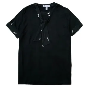 بلوز آستین کوتاه زنانه مدل یقه کرواتی کد 2