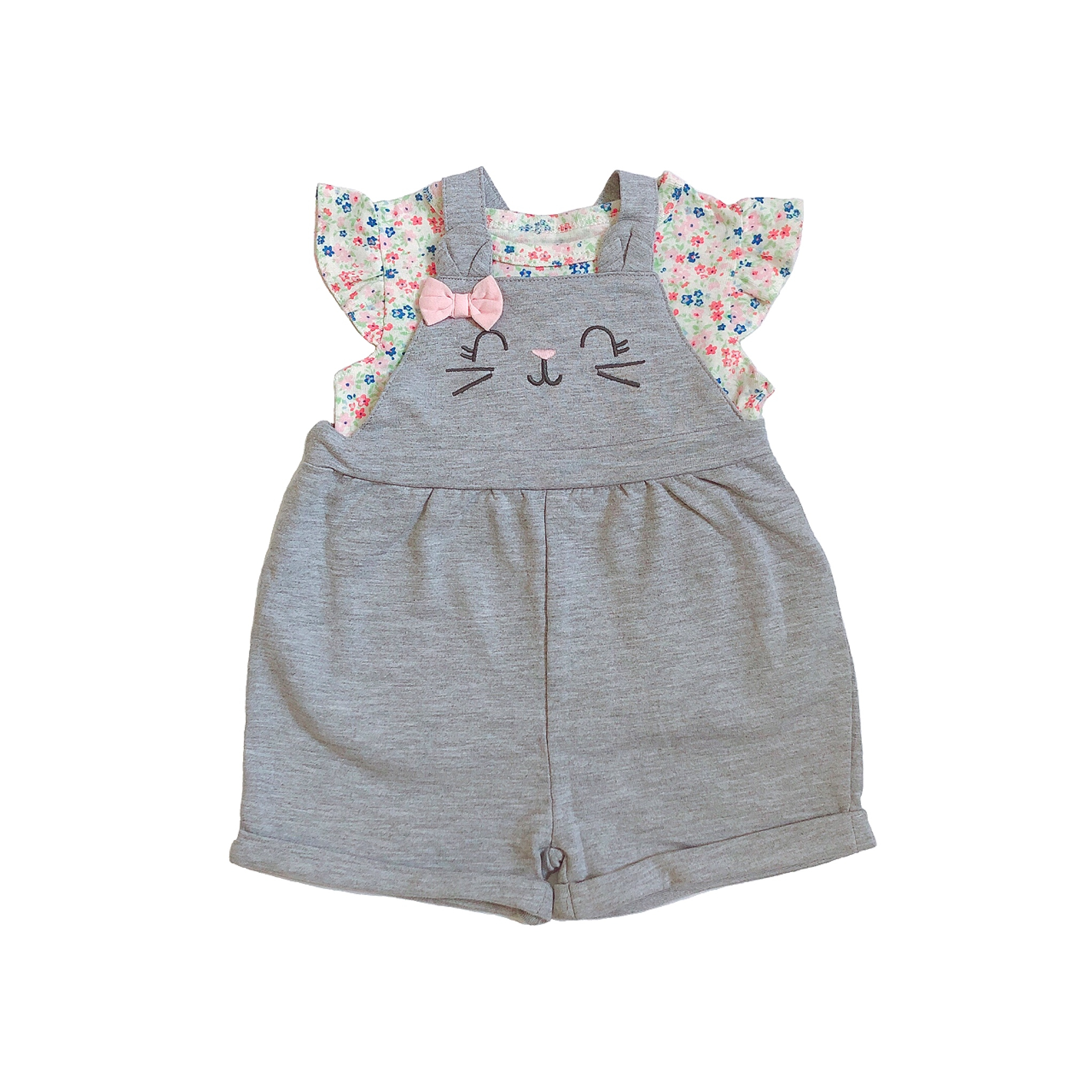 ست تی شرت و سرهمی نوزادی کارترز مدل گربه 