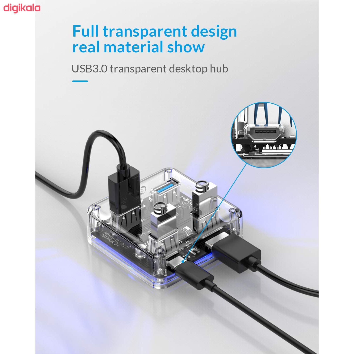 هاب USB 3.0 چهار پورت اوریکو مدل MH4U-U3 main 1 11