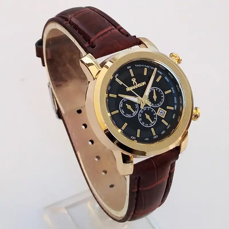 ساعت مچی عقربه ای زنانه مدل چرمی طرح سه موتور کد 10