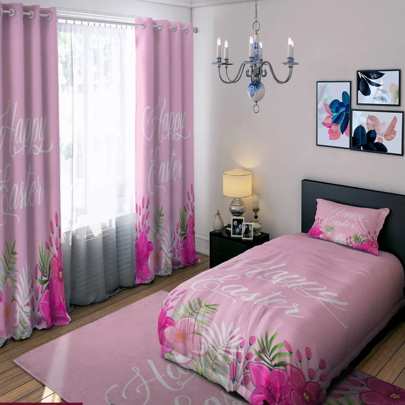 سرویس خواب مدل دخترانه کد ۰۹۴۵ یک نفره ۴ تکه