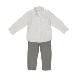 ست پیراهن و شلوار پسرانه جاستیفای جونیور مدل K0442084SE-WHITE