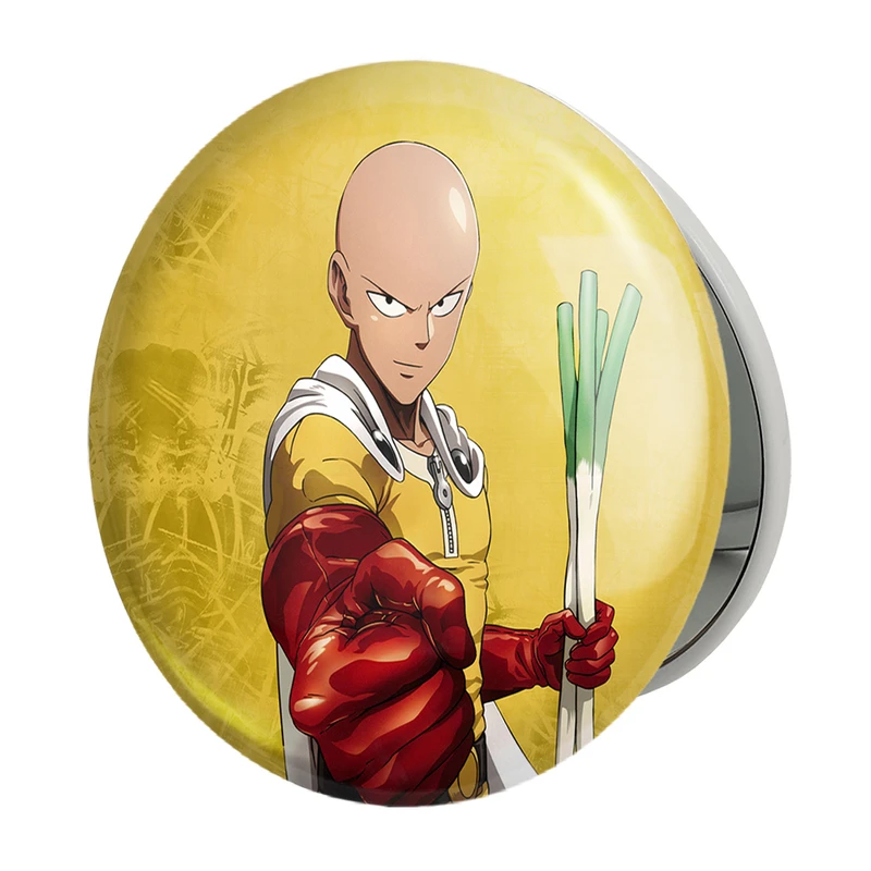 آینه جیبی خندالو طرح سایتاما انیمه مرد تک مشتی One Punch Man مدل تاشو کد 11379 