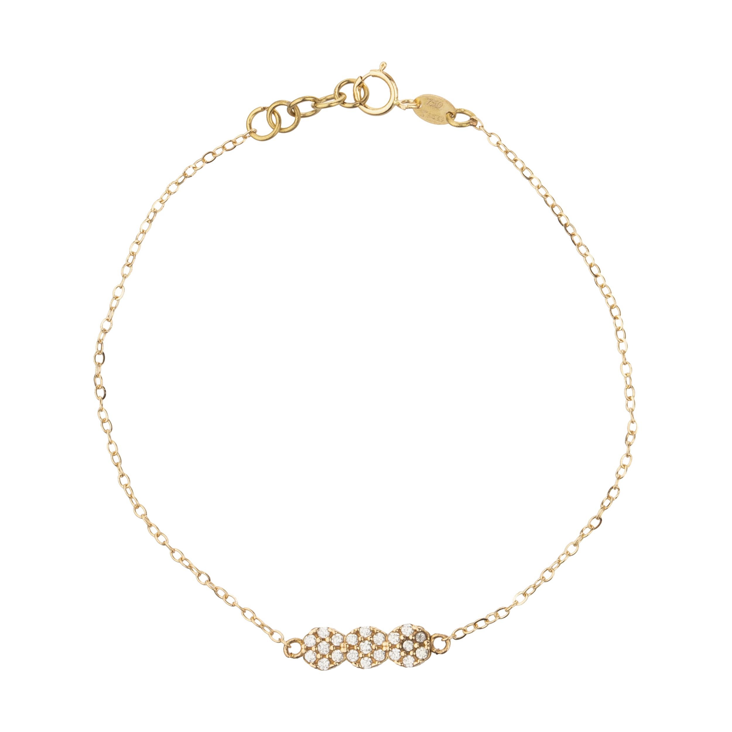 دستبند طلا 18 عیار زنانه نیوانی مدل DA817