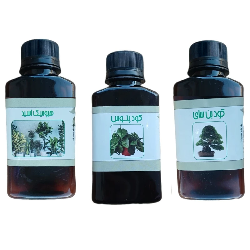 کود مایع هیومیک اسید و بن سای و پتوس مدل life drop حجم 110 میلی لیتر بسته 3 عددی