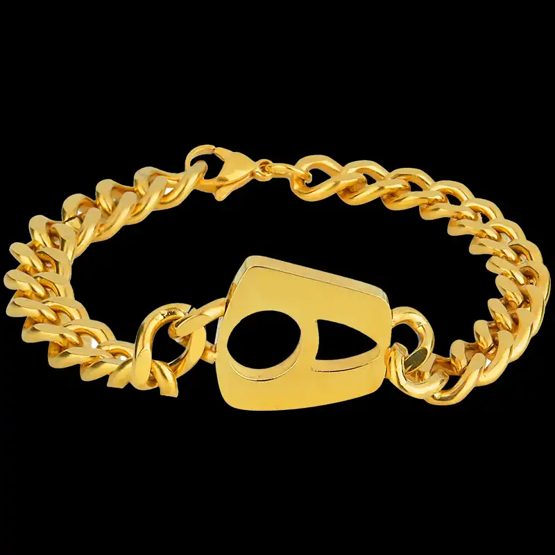 دستبند زنانه گالری عزیزی طرح حرف هـ مدل GZ99907