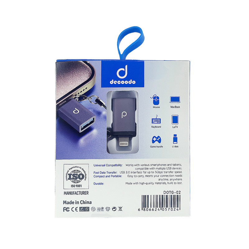 مبدل USB OTG به لایتنینگ دکودو مدل DOTG-02