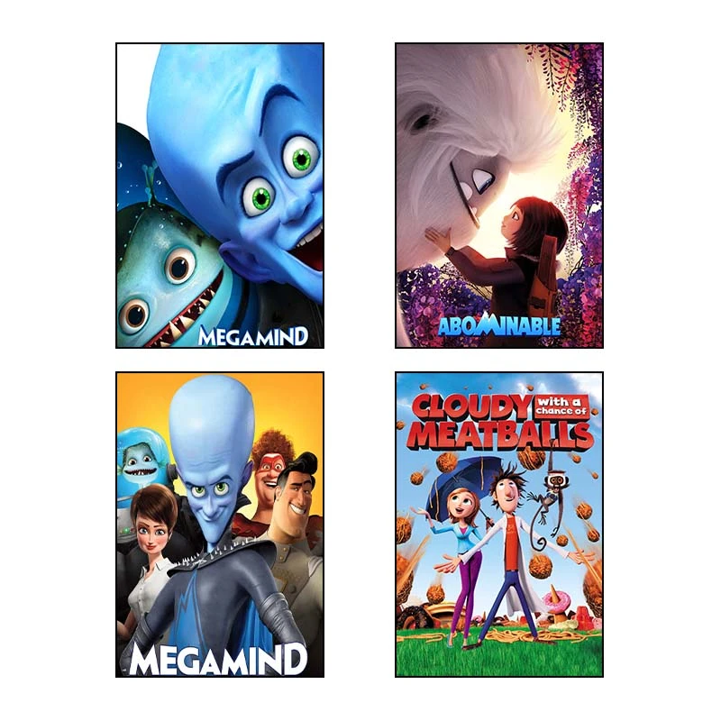 تابلو شاسي کارنيکا طرح انیمیشن Animation کد 97092 مجموعه 4 عددی