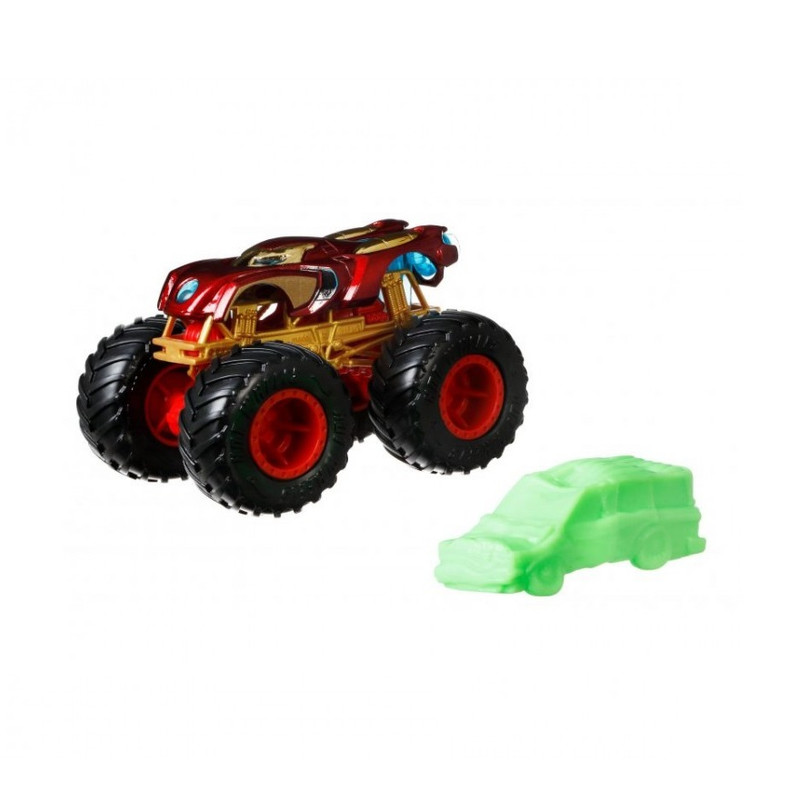 ماشین بازی هات ویلز مدل Iron Man Monster Trucks کد FYJ44 - GJD90 مجموعه 2 عددی