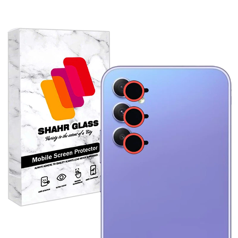  محافظ لنز دوربین رینگی شهر گلس هورس مدل LIGHTLENSH مناسب برای گوشی موبایل سامسونگ Galaxy A54