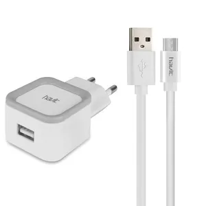 شارژر دیواری هویت مدل HV-UC217S به همراه کابل تبدیل microUSB