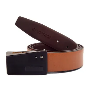 کمربند مردانه کی تی مدل چرم صنعتی پلاکی IN356HN