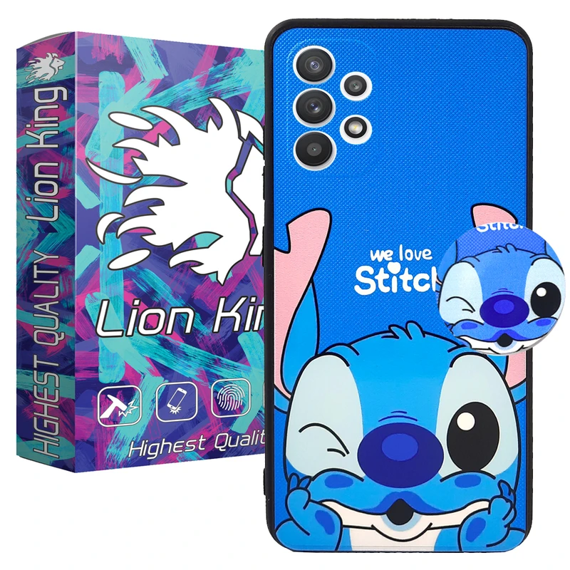  کاور لاین کینگ مدل j2stich مناسب برای گوشی موبایل سامسونگ Galaxy A32 4G به همراه پایه نگهدارنده