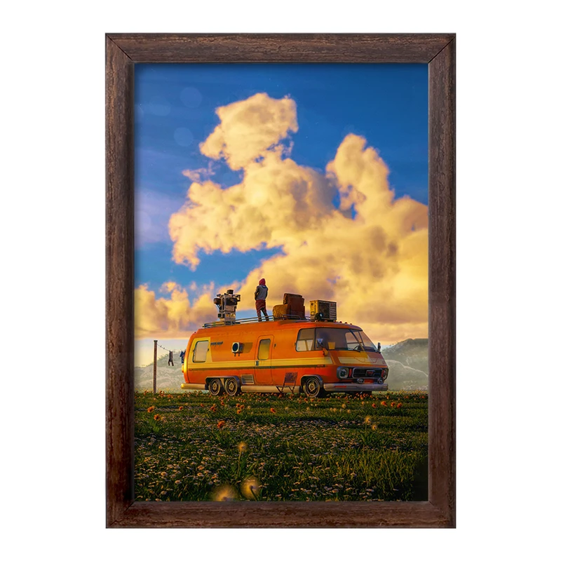 تابلو خندالو طرح کمپینگ (Camping) کد F513