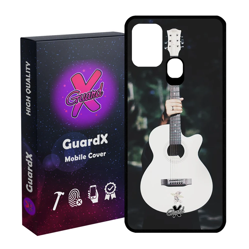 کاور گارد ایکس طرح گیتار مدل Glass10263 مناسب برای گوشی موبایل سامسونگ Galaxy M31 / M31 Prime / F41
