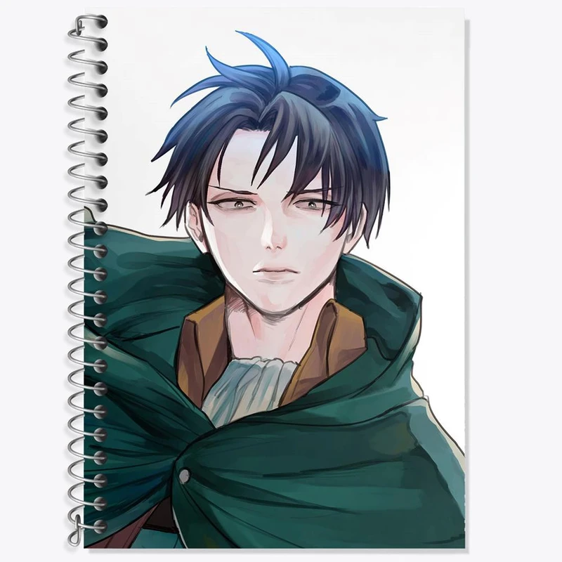 دفتر زبان 50 برگ خندالو مدل سه خط طرح لیوای انیمه اتک آن تایتان Attack on Titan کد 18628